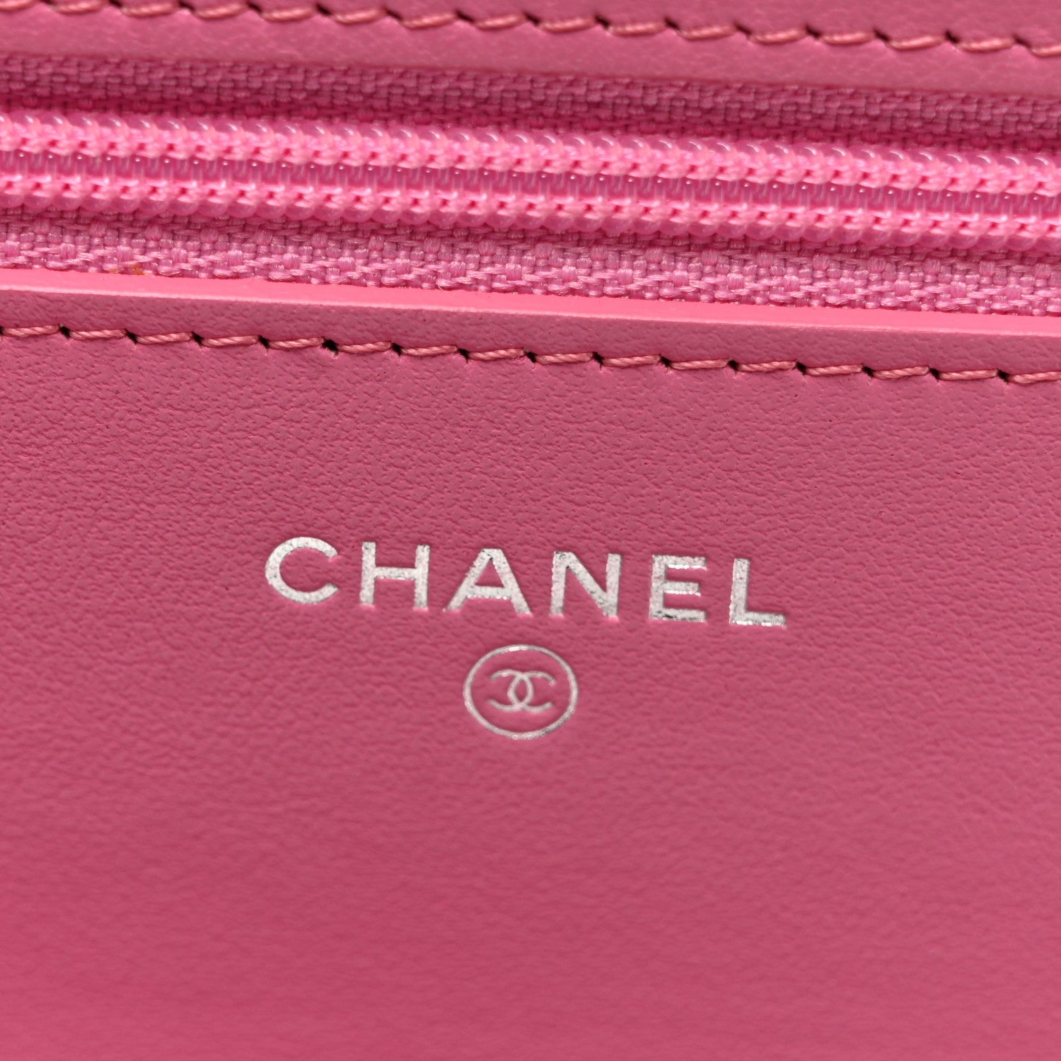 Aged Calfskin Quilted Gabrielle Wallet On Chain WOC Pink