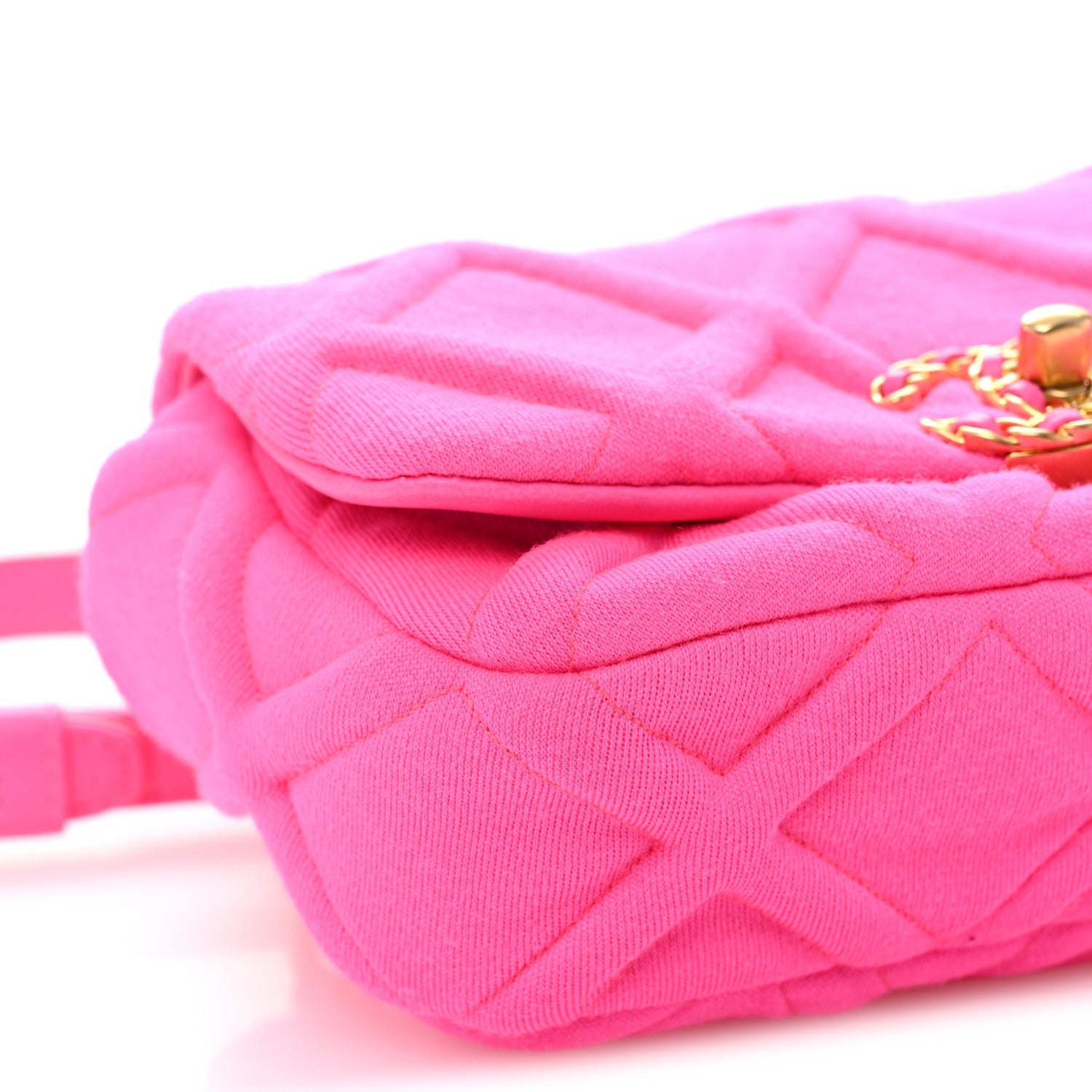 Jersey Quilted CHNL 19 Waist Bag Pink