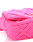 Jersey Quilted CHNL 19 Waist Bag Pink