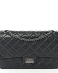 Aged Calfskin Quilted 2.55 Reissue 227 Flap Dark Grey