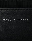 Lambskin Half Moon Wallet On Chain WOC Black