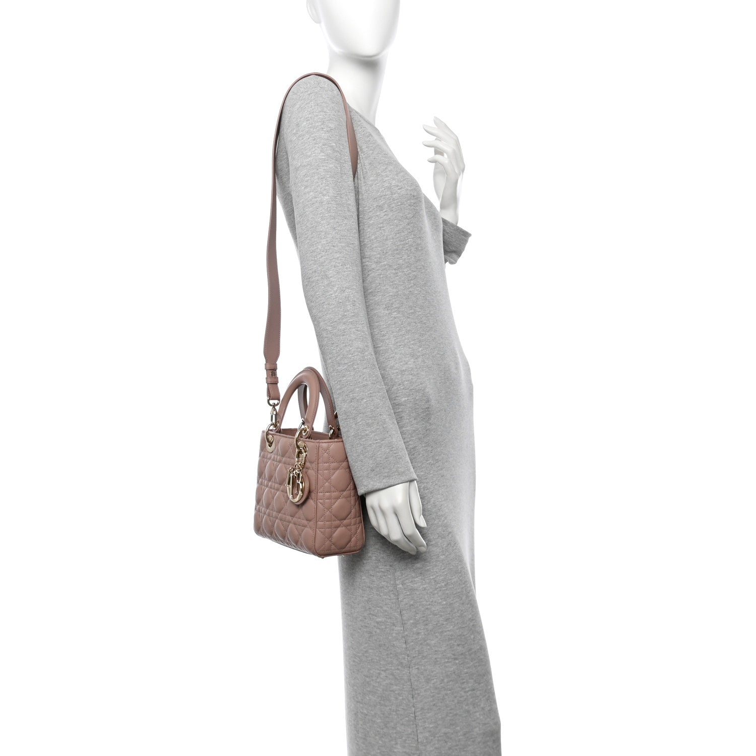 Lambskin Cannage Small My ABC D1OR Lady D1OR Blush