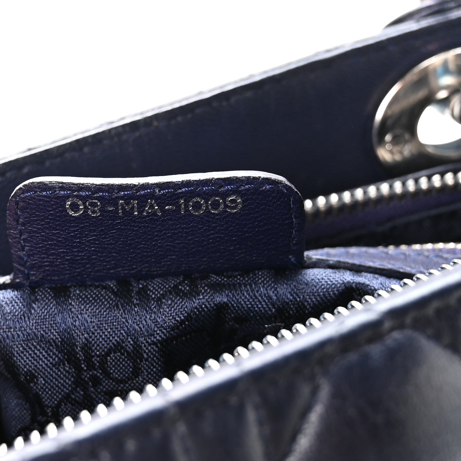 Lambskin Cannage Large Lady D1OR Royal Blue