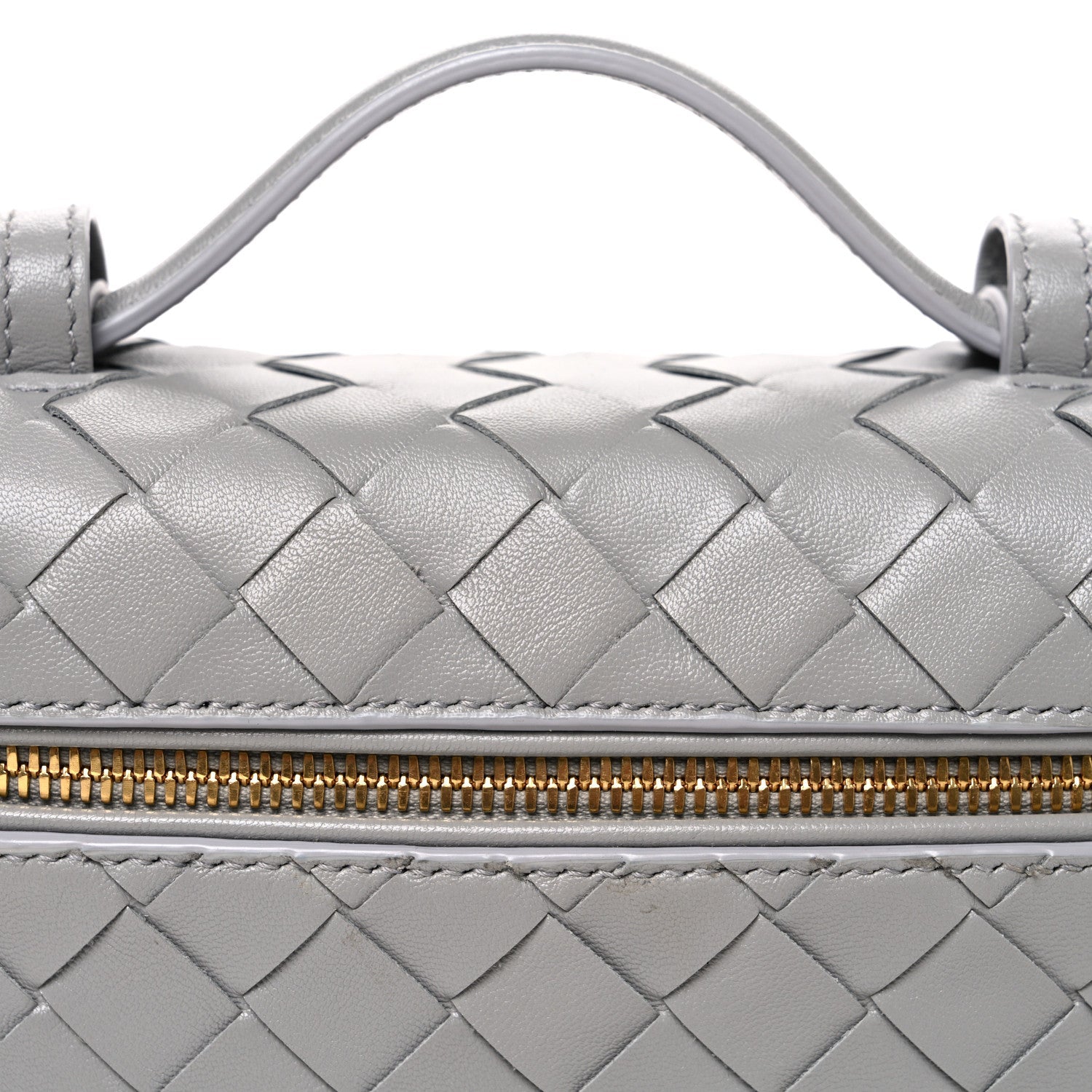 Calfskin Intrecciato Bang Bang Vanity Case Limestone