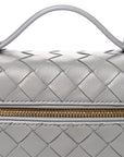Calfskin Intrecciato Bang Bang Vanity Case Limestone
