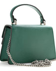 Dollar Calfskin Crystal Mini Dionysus Top Handle Bag Emerald