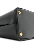 Saffiano Cuir Medium Panier Bucket Bag Black Fuoco