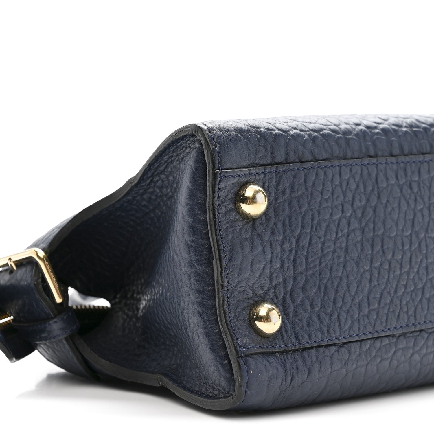 Signature Grain Small Clifton Bag Navy Blue