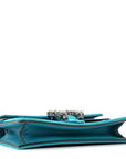 Velvet Super Mini Dionysus Shoulder Bag Pavone Cyan