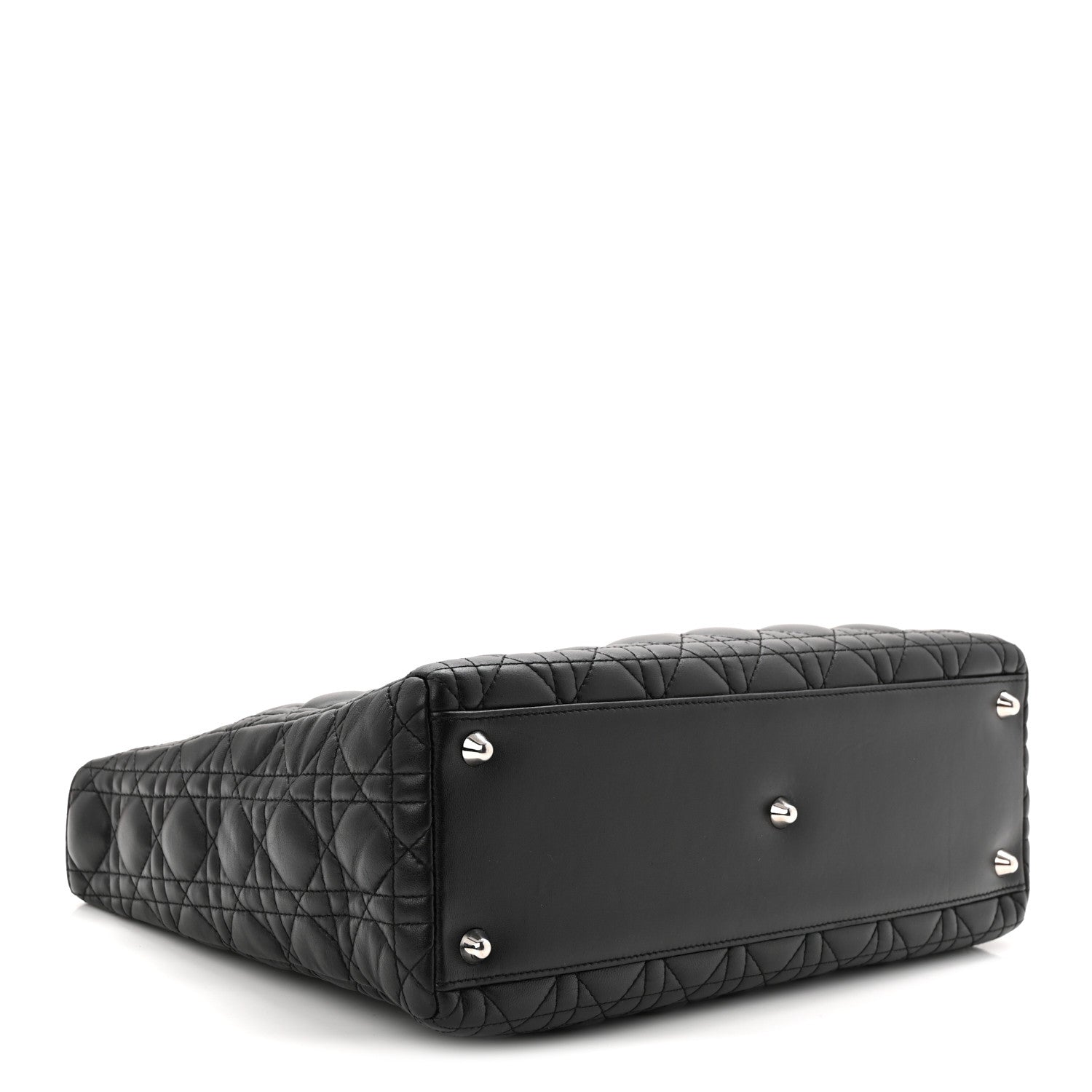 Lambskin Cannage Large Lady D1OR Black