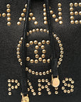 Caviar Deauville Drawstring Bucket Bag Black