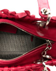 Lambskin Cannage Bow Medium Lady D1OR Fuchsia