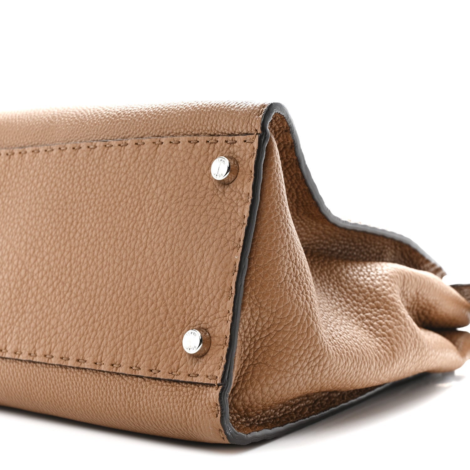 Cuoio Romano Selleria Bi-Color Large Peekaboo Iconic Satchel  Mou Deserto