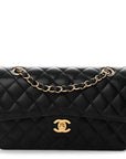 Caviar Quilted Small Double Flap Black