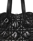 Crinkled Calfskin Macrocannage Large Toujours Black