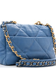 Lambskin Quilted Medium CHNL 19 Flap Blue