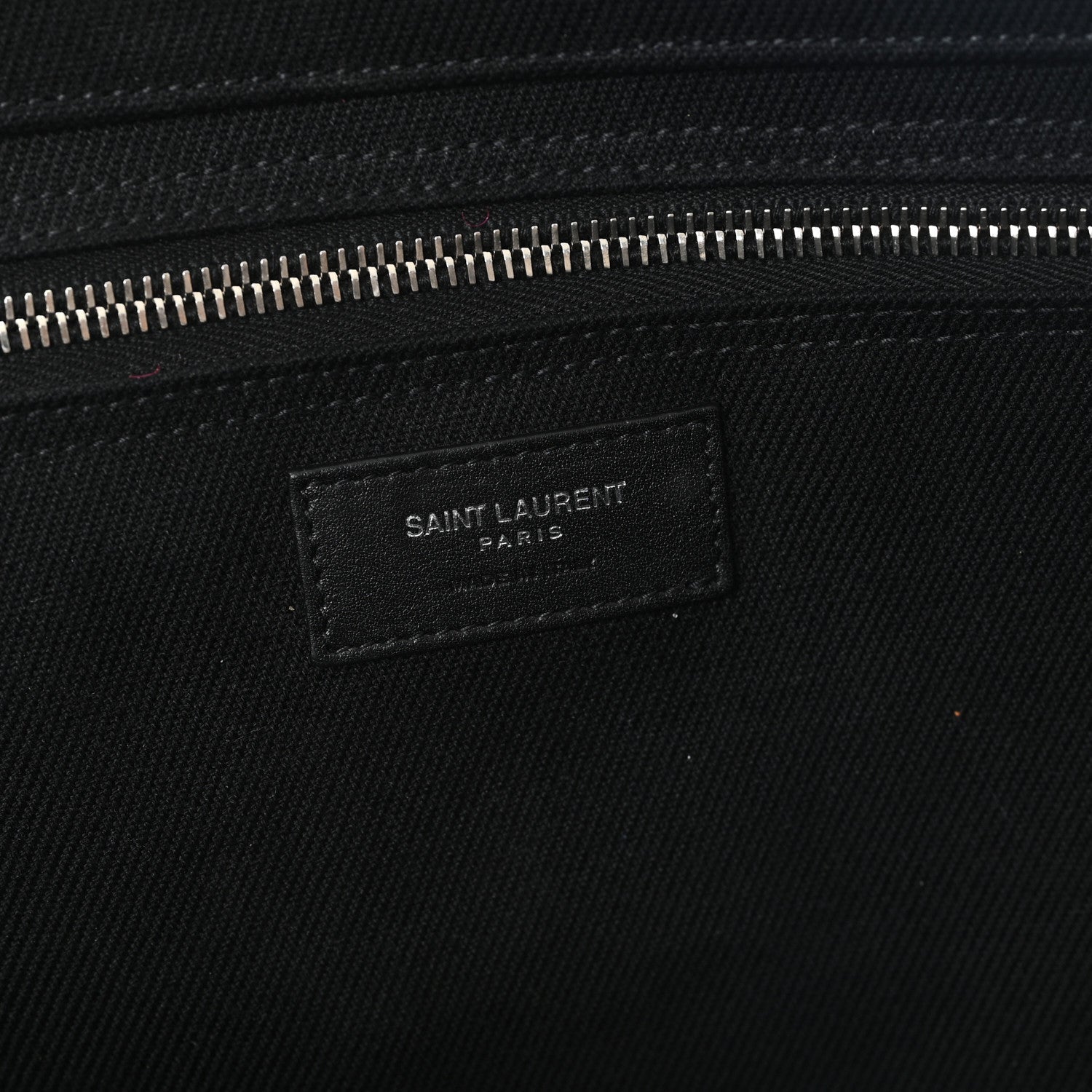Linen Calfskin Rive Gauche Tote Black