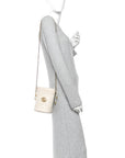 Calfskin Matelasse Mini GG Marmont 2.0 Bucket Bag White