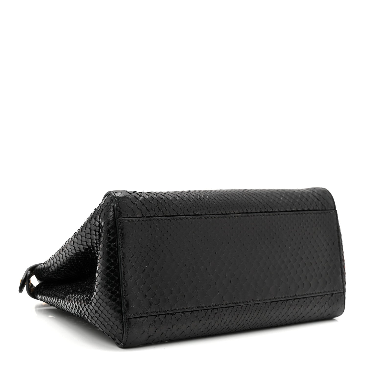 Snakeskin Nappa Mini Peekaboo Iconic Satchel Black
