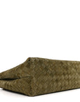 Suede Intrecciato Medium Andiamo Shoulder Bag Mud