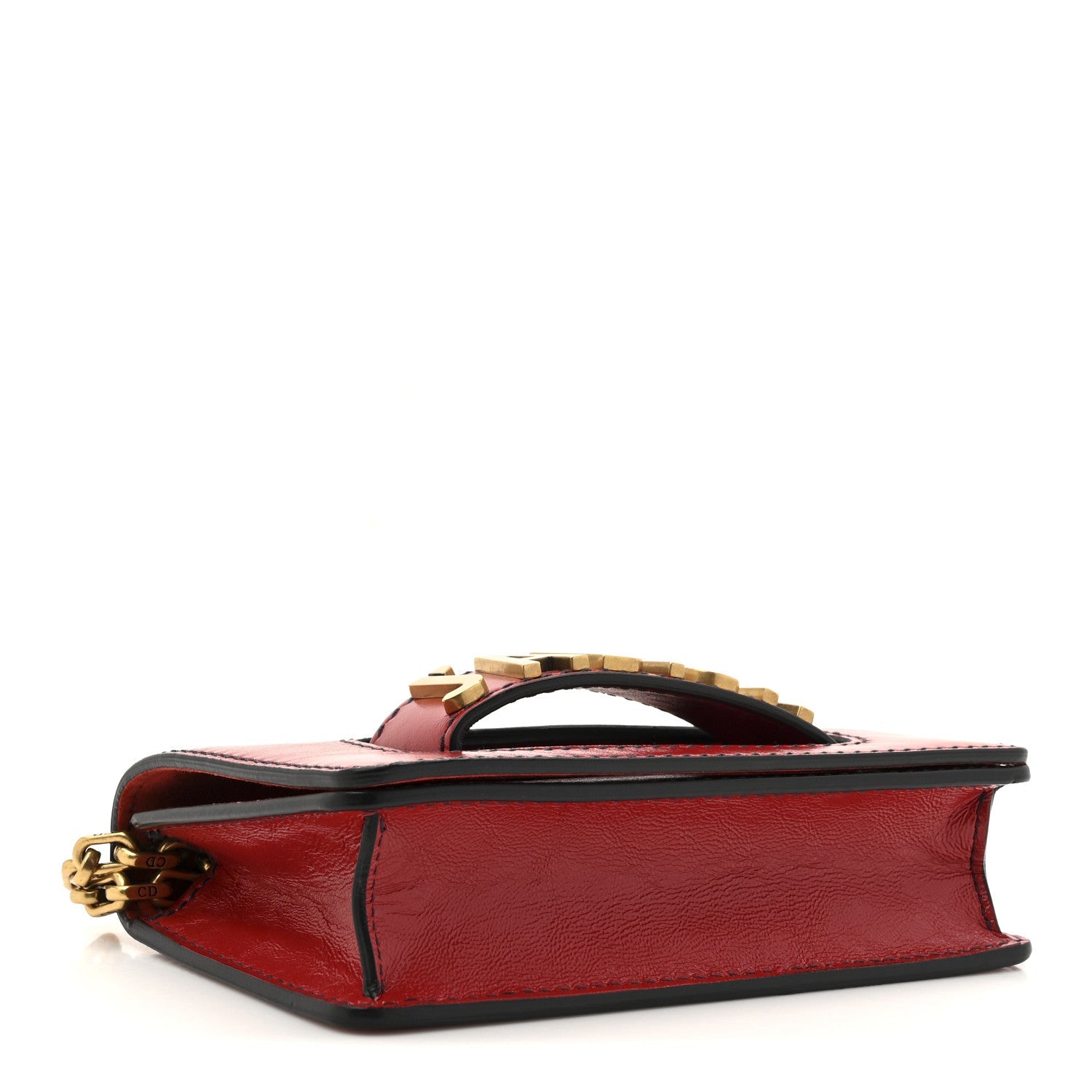 Calfskin J'AD1OR Chain Flap Bag Red