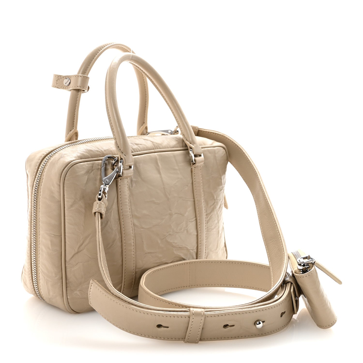 Nappa Antique Medium Re-Edition 2001 Two Handle Bag Deserto