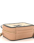 Caviar Quilted Small CC Filigree Vanity Case Beige Black