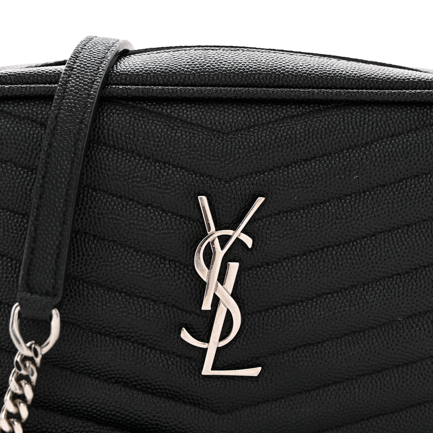 Grain De Poudre Matelasse Monogram Mini Lou Camera Bag Black