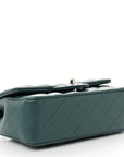 Caviar Quilted Mini Rectangular Flap Dark Turquoise