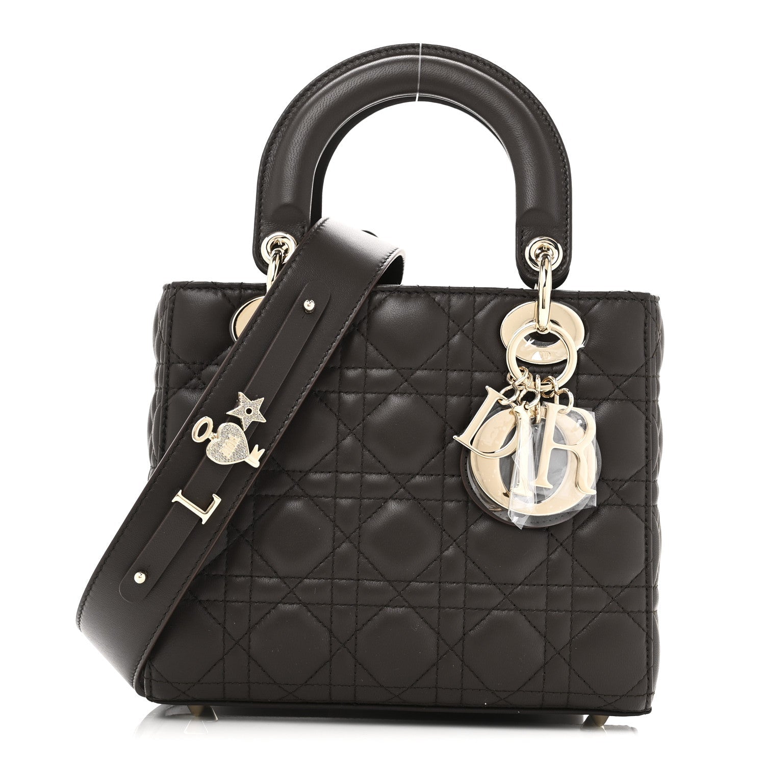 Lambskin Cannage Small My ABCD1OR Lady D1OR Dark Brown