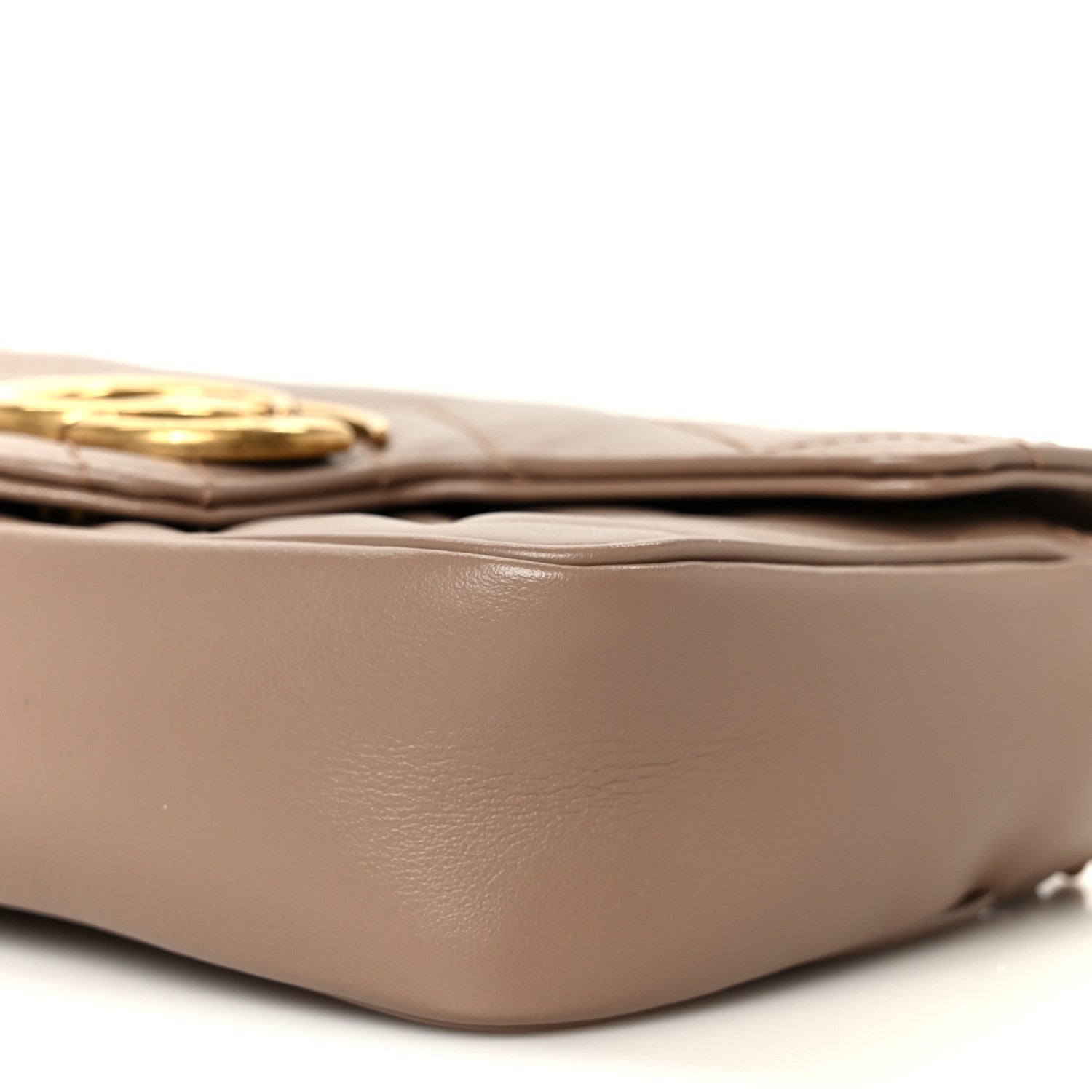 Calfskin Matelasse Super Mini GG Marmont Shoulder Bag Porcelain Rose