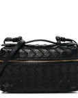 Calfskin Intrecciato Bang Bang Vanity Case Black