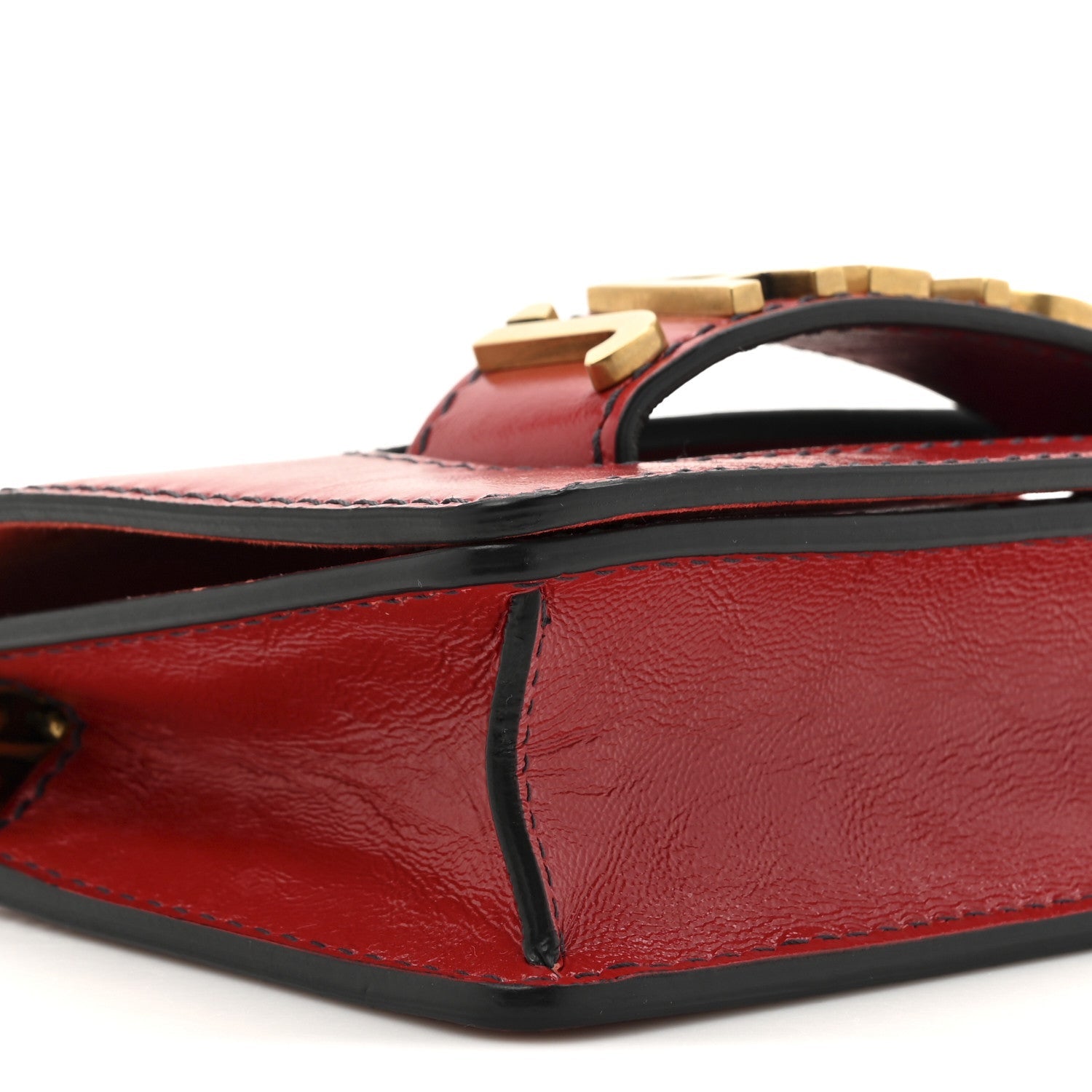 Calfskin J'AD1OR Chain Flap Bag Red