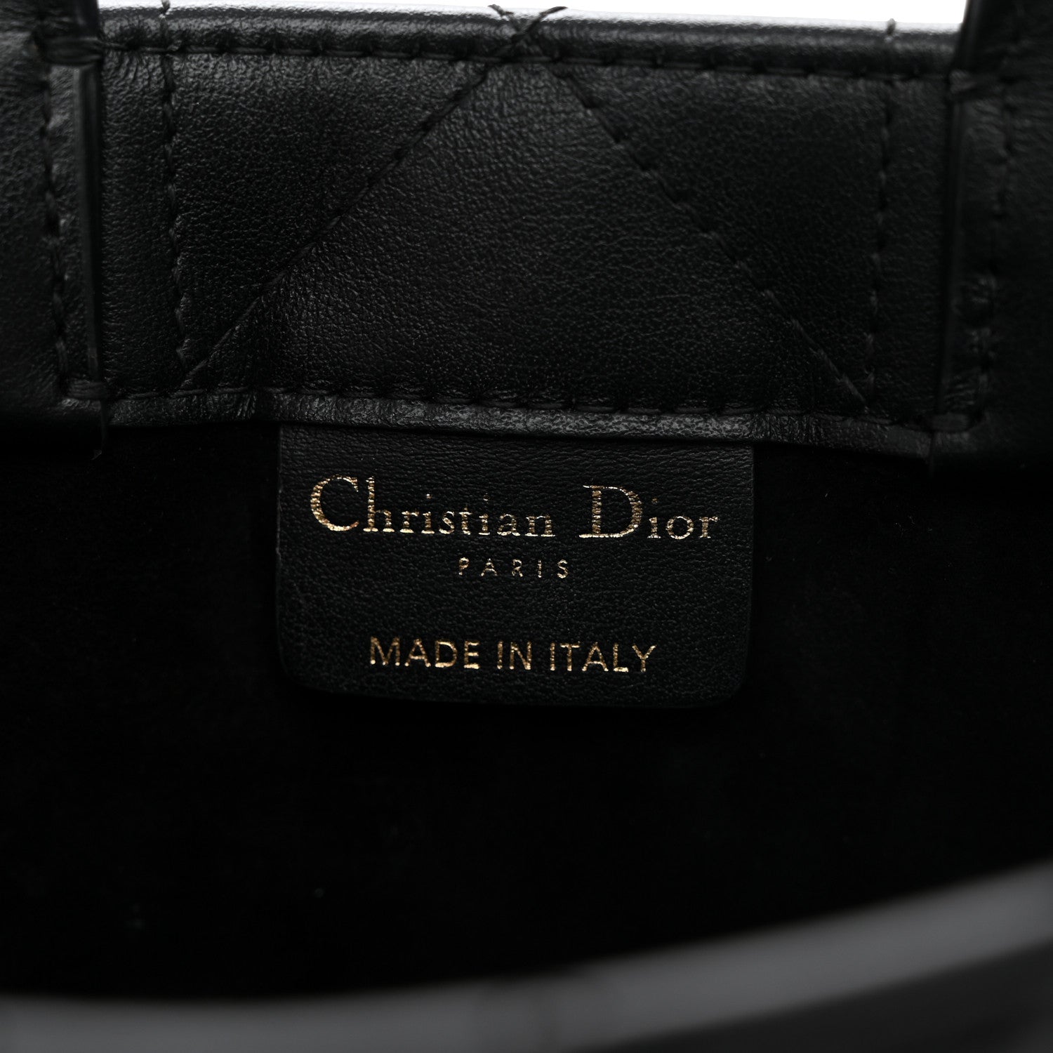 Calfskin Macrocannage Mini Book Tote Black