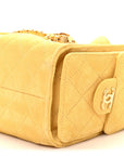 Suede Quilted Mini CHNL 25 Handbag Yellow