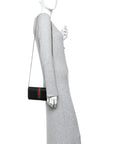 Dollar Calfskin Web Ophidia Wallet On Chain Black