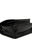 Crinkled Calfskin Matelasse Monogram Baby Niki Chain Satchel Black