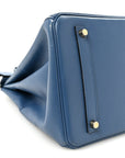 Epsom Birkin 35 Bleu Agate