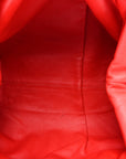 Nappa Maxi Intrecciato The Pouch Oversized Clutch Bright Red