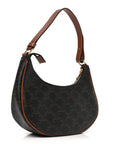 Triomphe Canvas Calfskin Ava Shoulder Bag Tan