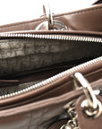 Lambskin Cannage Large Lady D1OR Brown