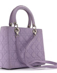 Lambskin Cannage Medium Lady D1OR Purple