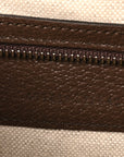 GG Supreme Monogram Textured Dollar Calfskin Web Ophidia Wristlet Shoulder Bag Beige Ebony New Acero