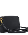 Grained Calfskin Caro Double Pouch Black