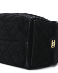 Suede Quilted Medium CHNL 25 Handbag Black