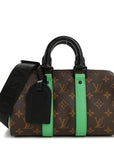 Monogram Macassar Keepall Bandouliere 25 Minty Green