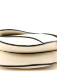 Grained Calfskin Saddle Bag White