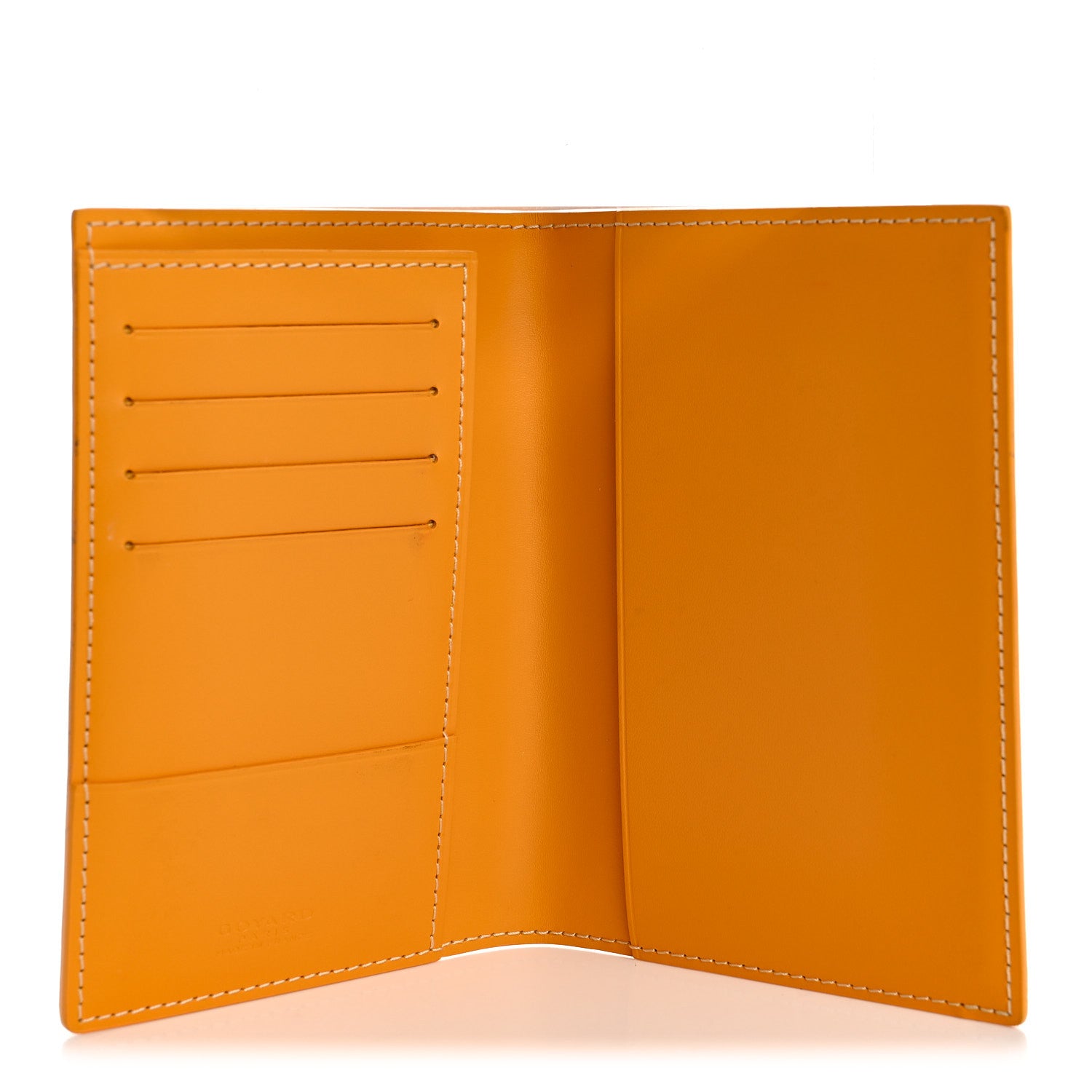 Goyardine Grenelle Passport Wallet Yellow