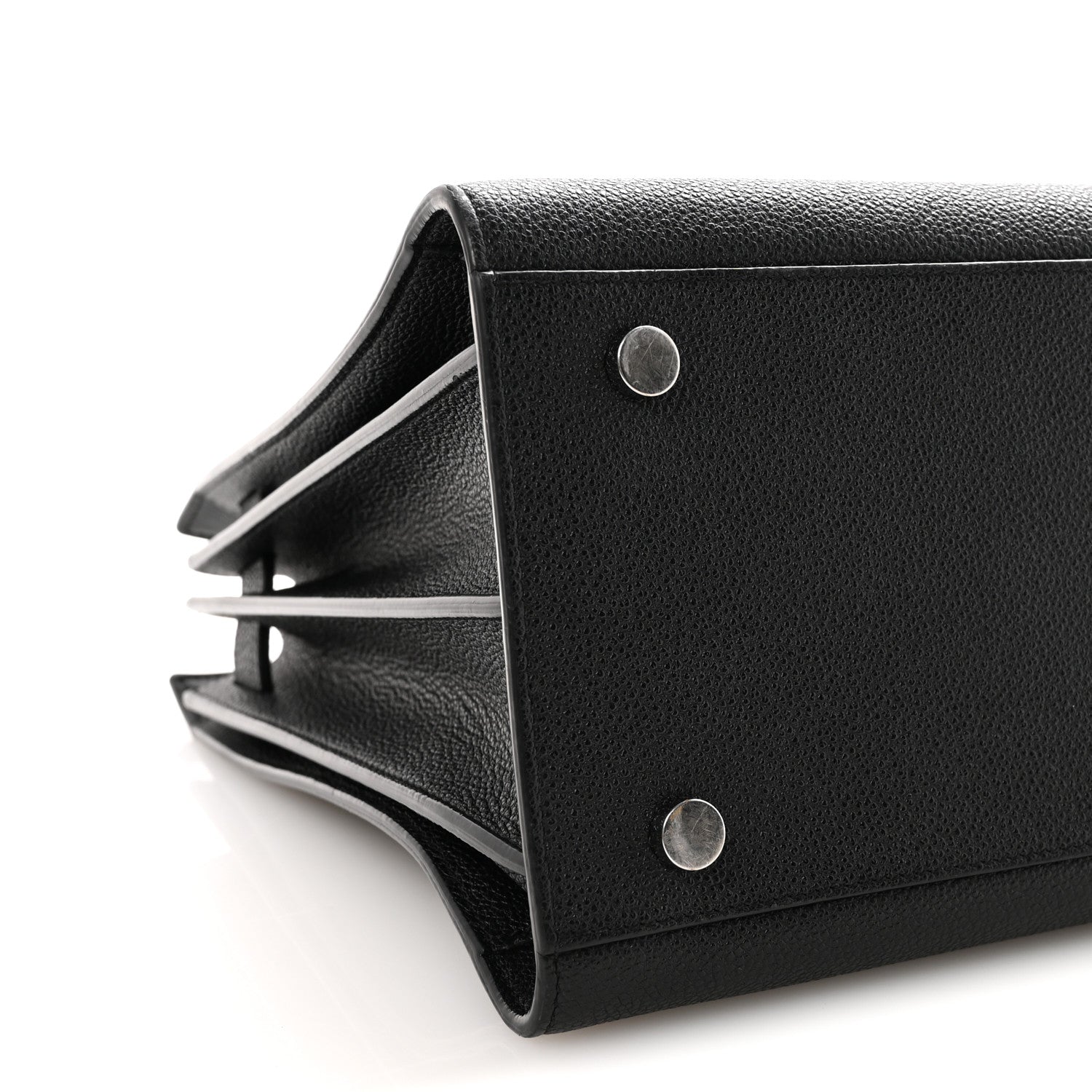 Grained Calfskin Small Sac De Jour Black