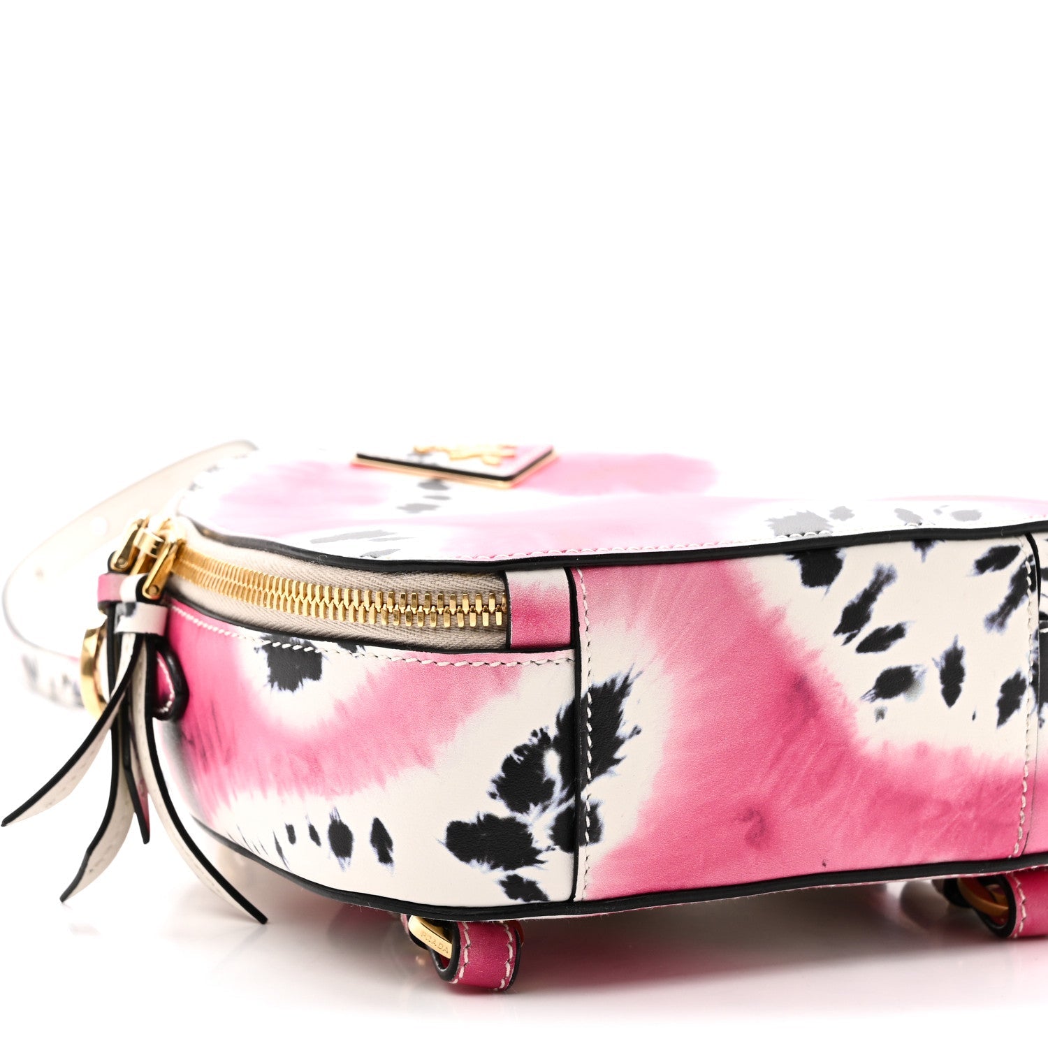 City Calfskin Tie Dye Print Mini Odette Backpack White Pink Black
